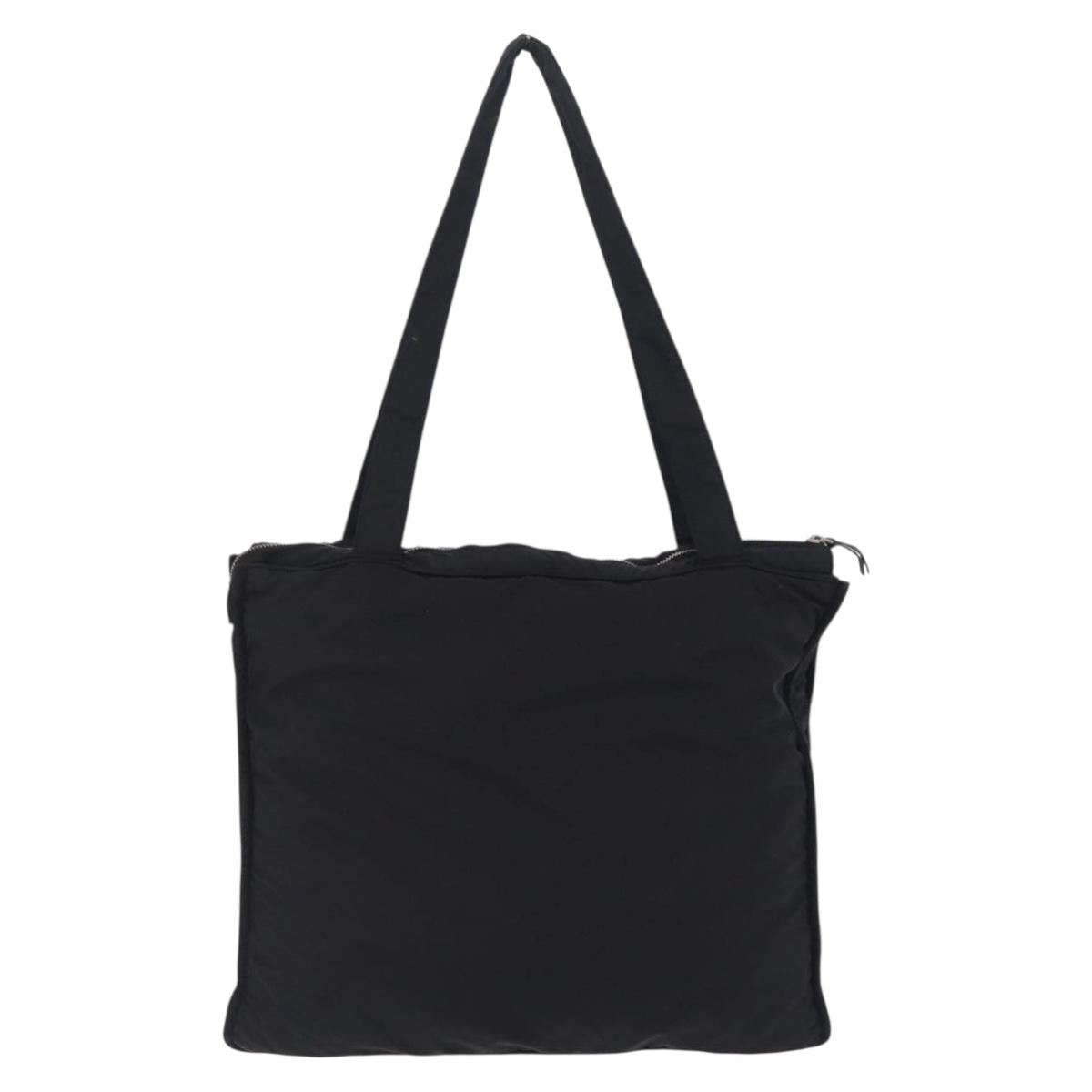 Miu Miu Shoulder Bag Nylon Black Silver Auth ka6516