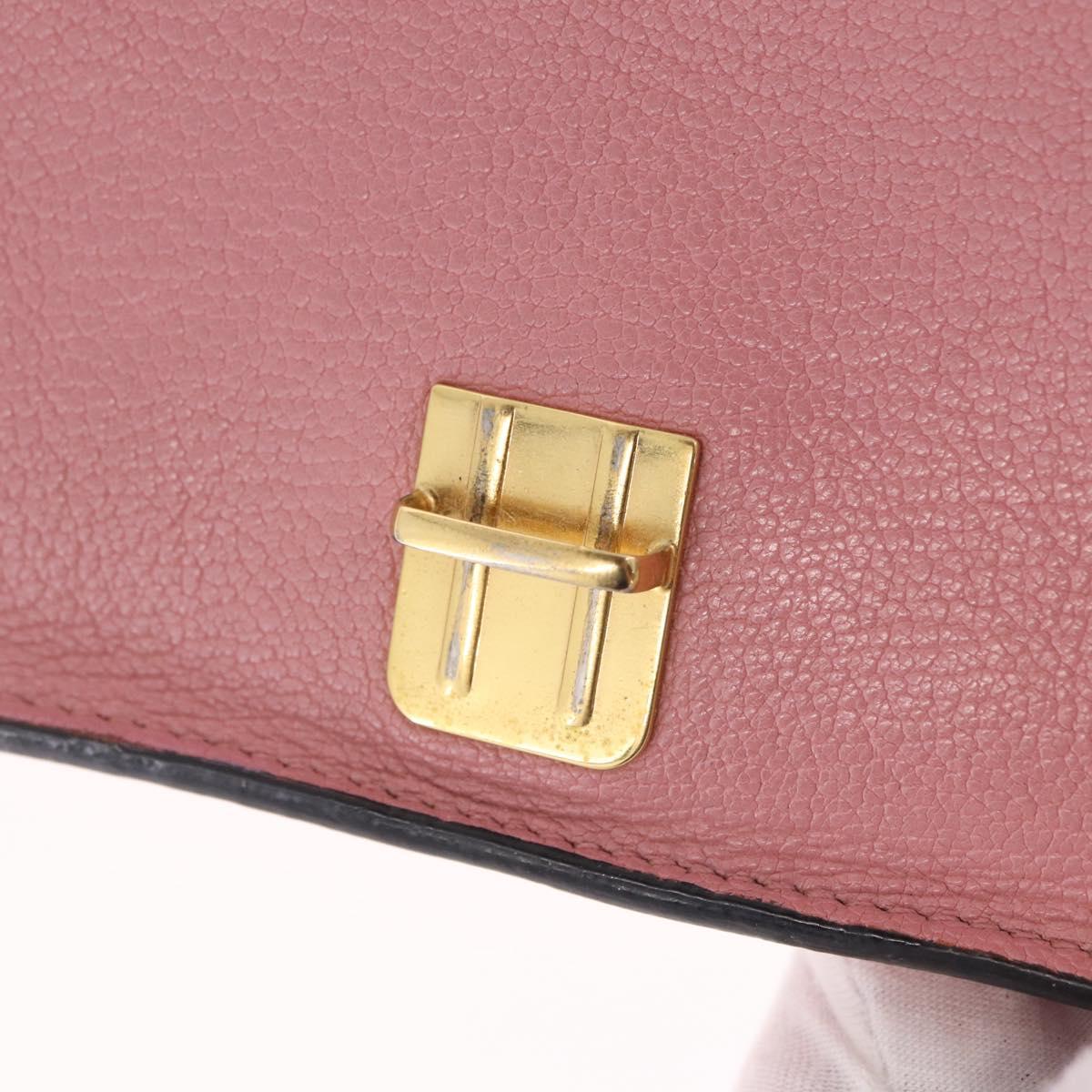 Miu Miu Shoulder Bag Leather Pink Gold Tone Auth ka6523A