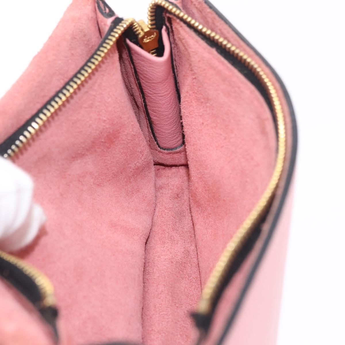 Miu Miu Shoulder Bag Leather Pink Gold Tone Auth ka6523A