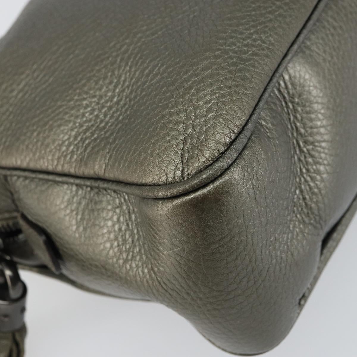 GUCCI Chain Shoulder Bag Leather Gold Tone 308983 Auth ka653