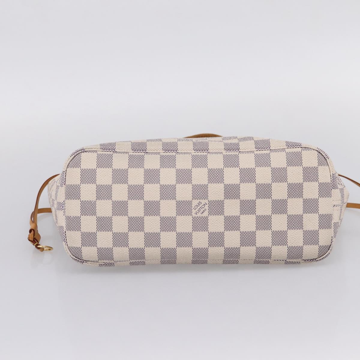 LOUIS VUITTON Damier Azur Neverfull PM Tote Bag N41362 LV Auth ka6541A