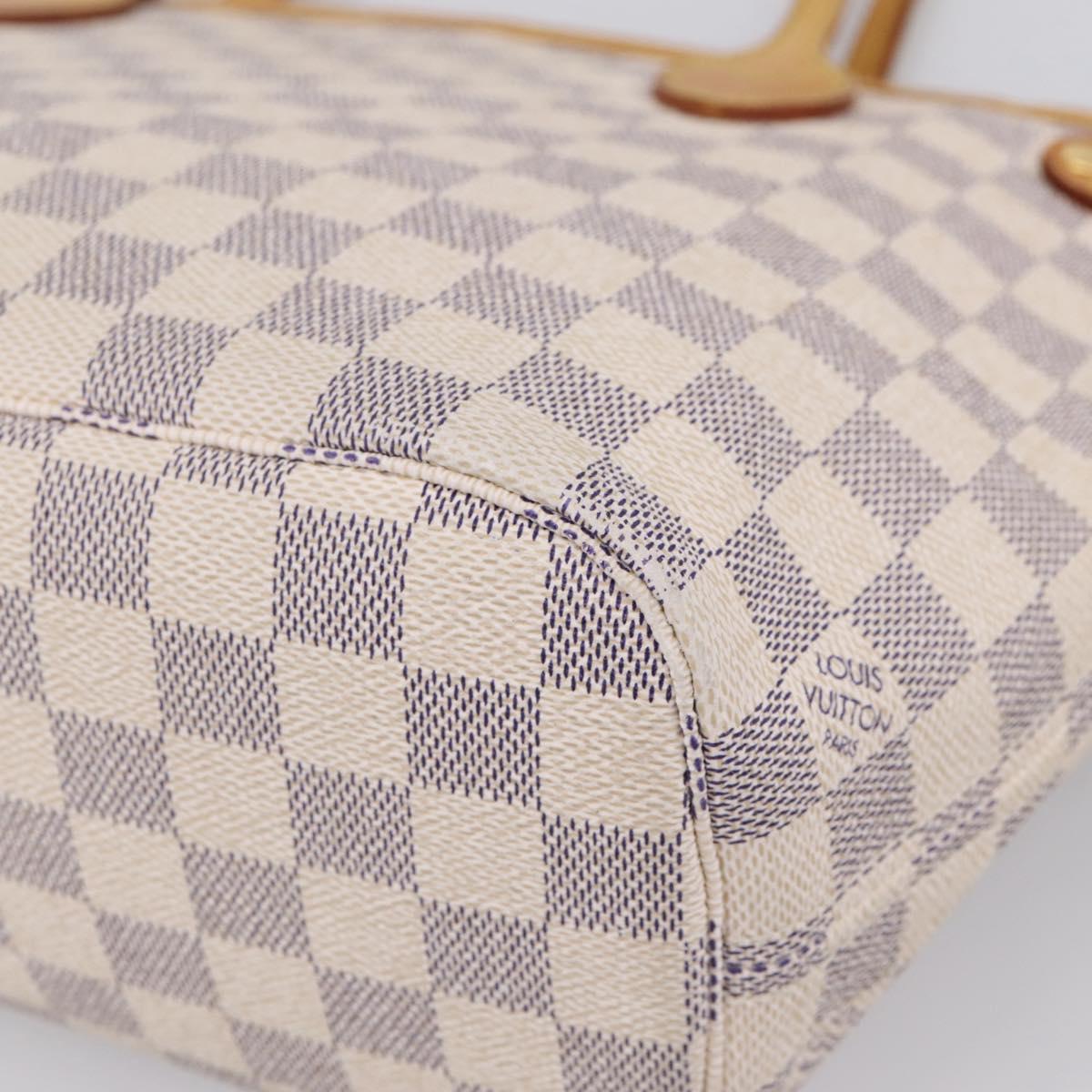 LOUIS VUITTON Damier Azur Neverfull PM Tote Bag N41362 LV Auth ka6541A