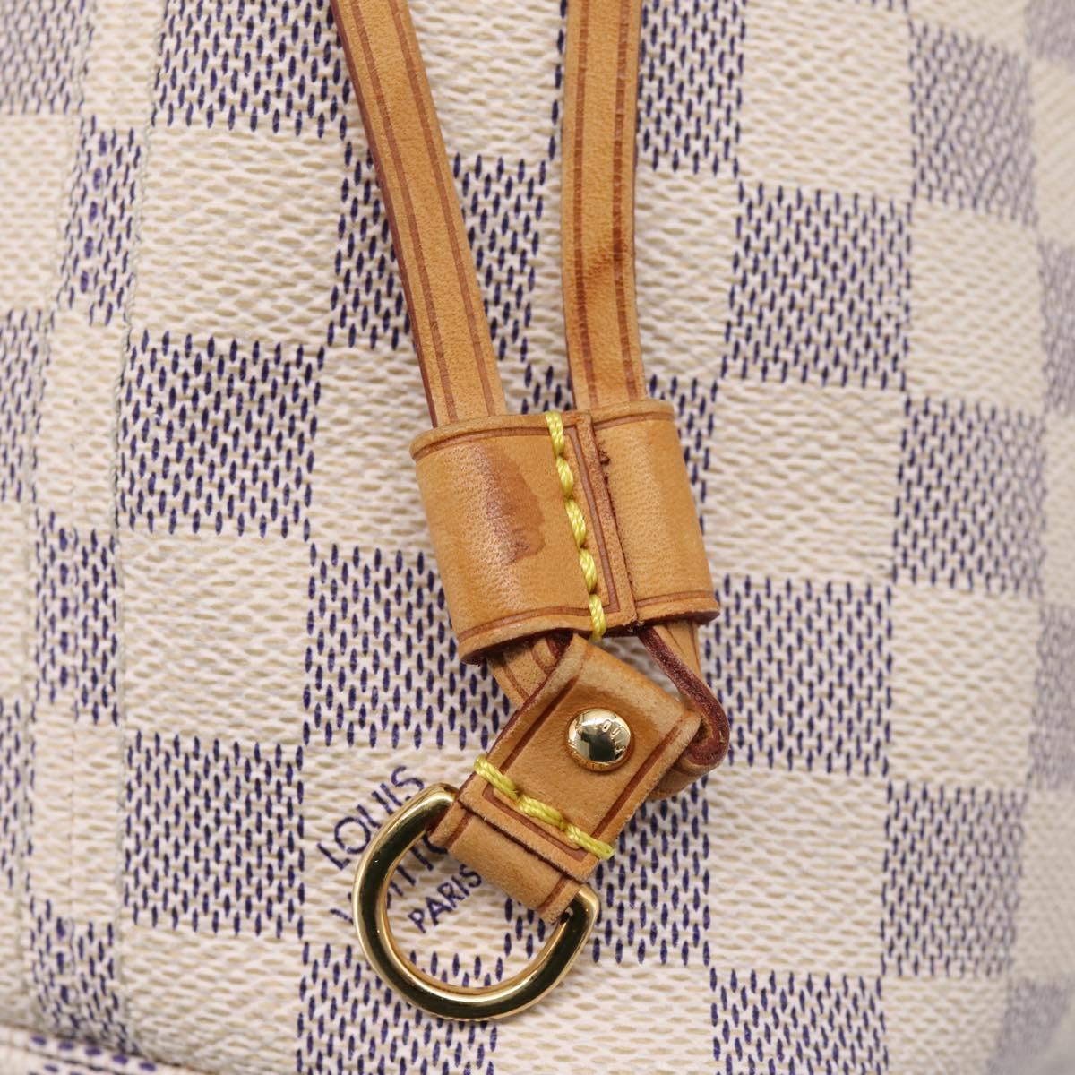 LOUIS VUITTON Damier Azur Neverfull PM Tote Bag N41362 LV Auth ka6541A