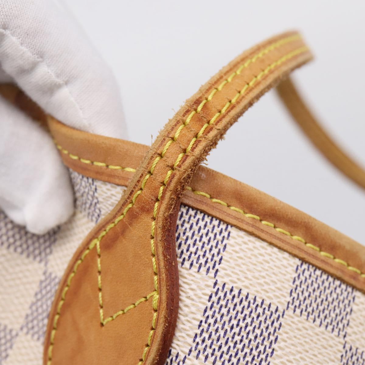 LOUIS VUITTON Damier Azur Neverfull PM Tote Bag N41362 LV Auth ka6541A