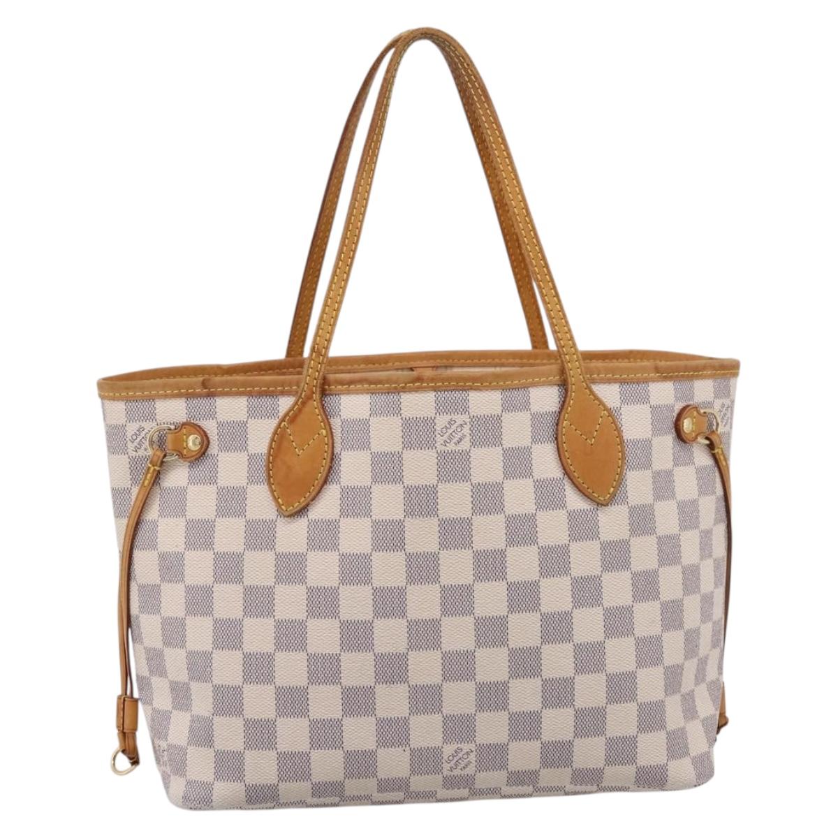 LOUIS VUITTON Damier Azur Neverfull PM Tote Bag N41362 LV Auth ka6541A