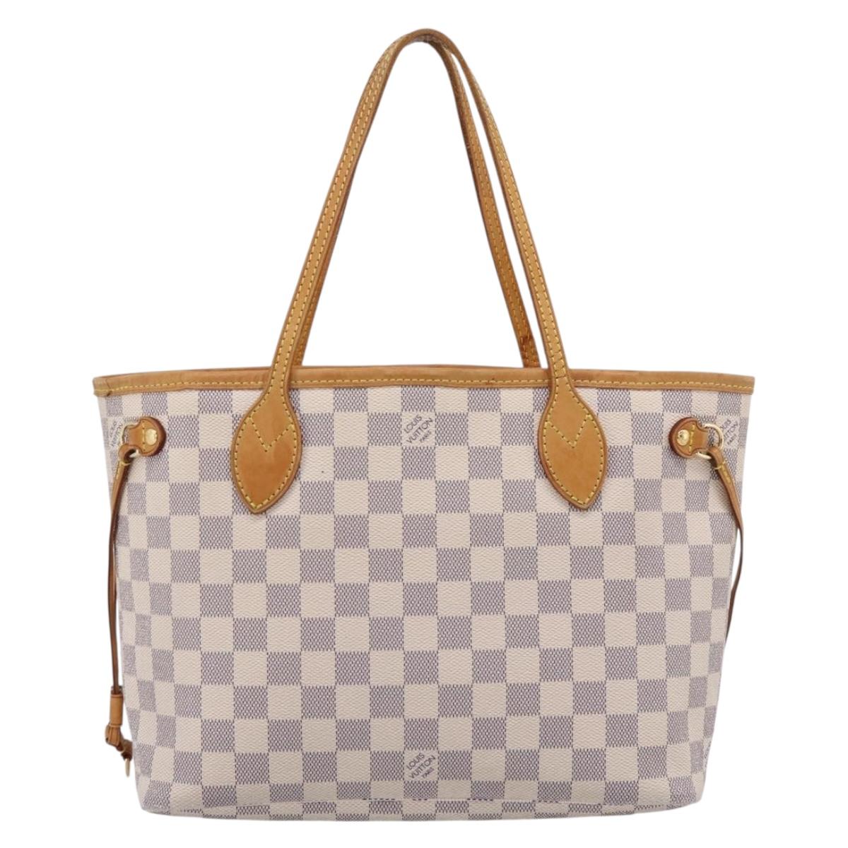 LOUIS VUITTON Damier Azur Neverfull PM Tote Bag N41362 LV Auth ka6541A