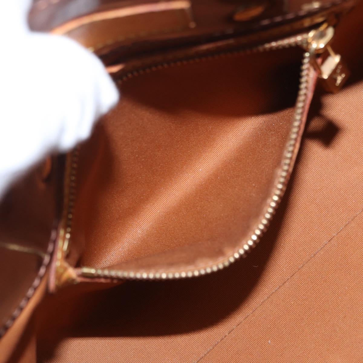 LOUIS VUITTON Monogram Vernis Reade PM Hand Bag Bronze M91146 LV Auth ka655