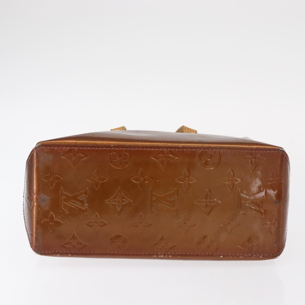 LOUIS VUITTON Monogram Vernis Reade PM Hand Bag Bronze M91146 LV Auth ka655