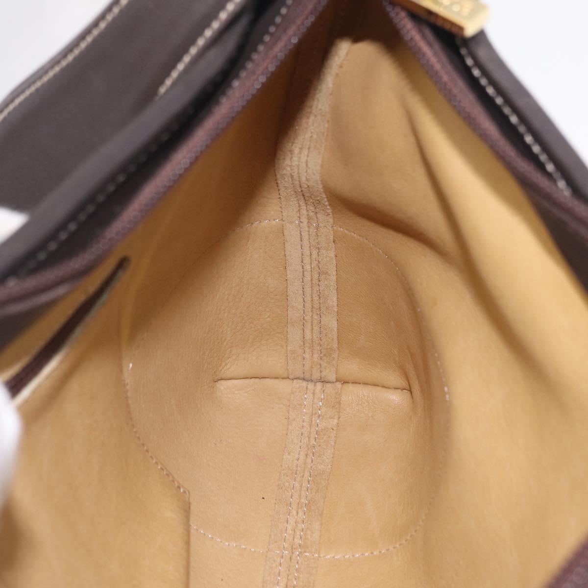 LOEWE Shoulder Bag Suede Beige Gold Auth ka6551A