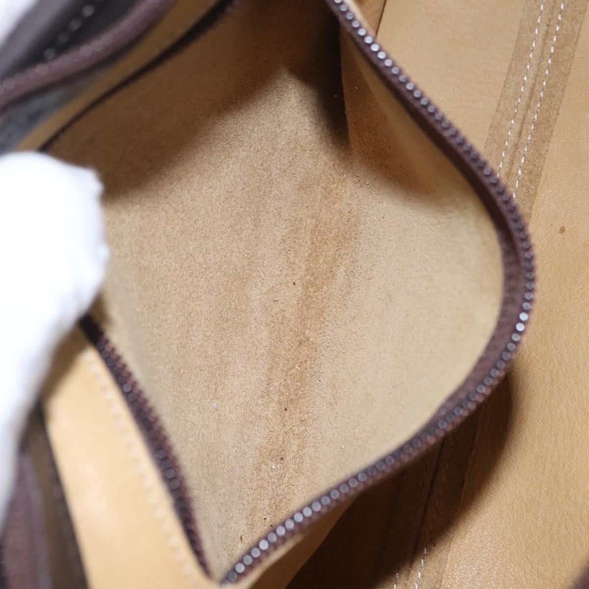 LOEWE Shoulder Bag Suede Beige Gold Auth ka6551A