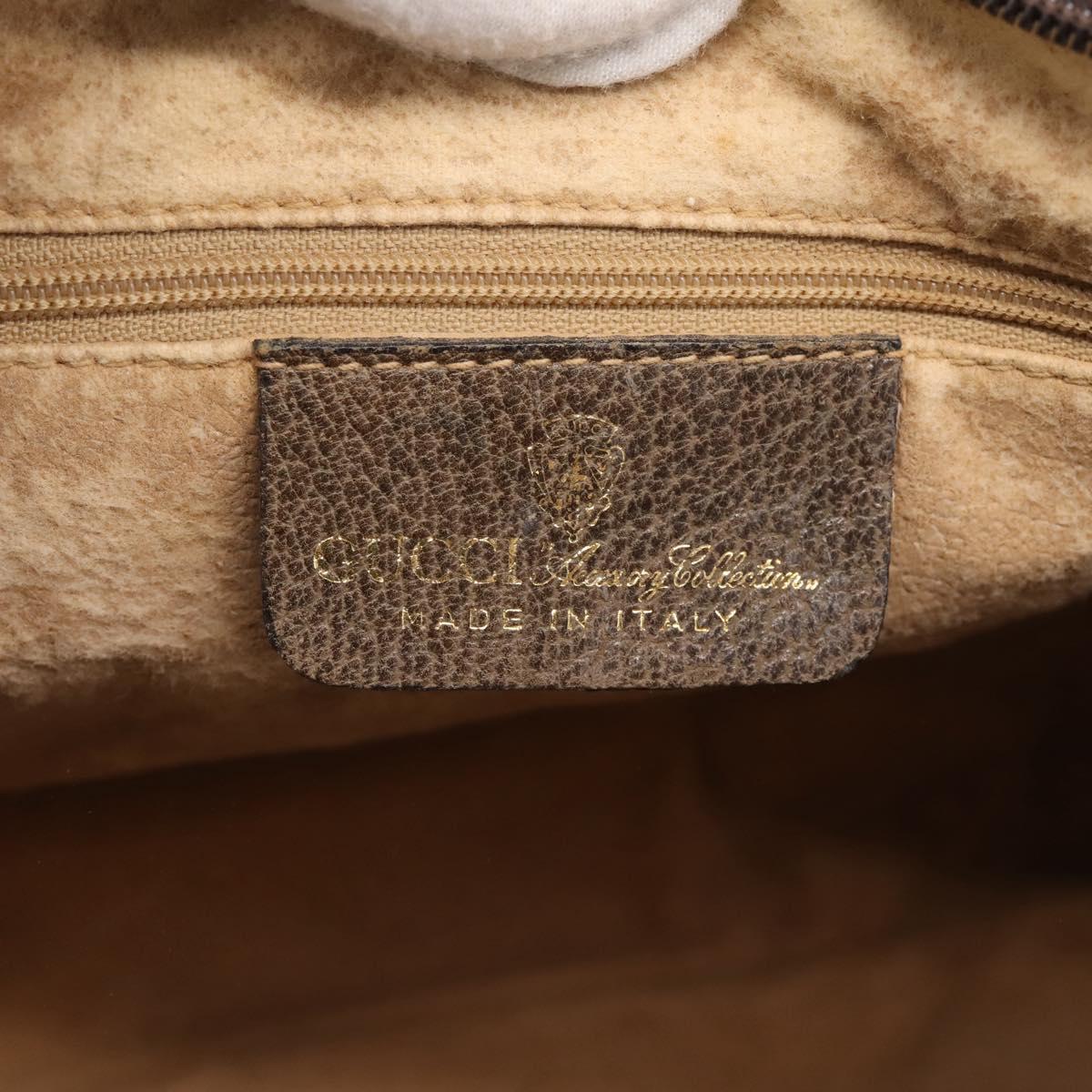 GUCCI GG Supreme Web Sherry Line Bag PVC Beige Gold 10 01 3840 Auth ka6558