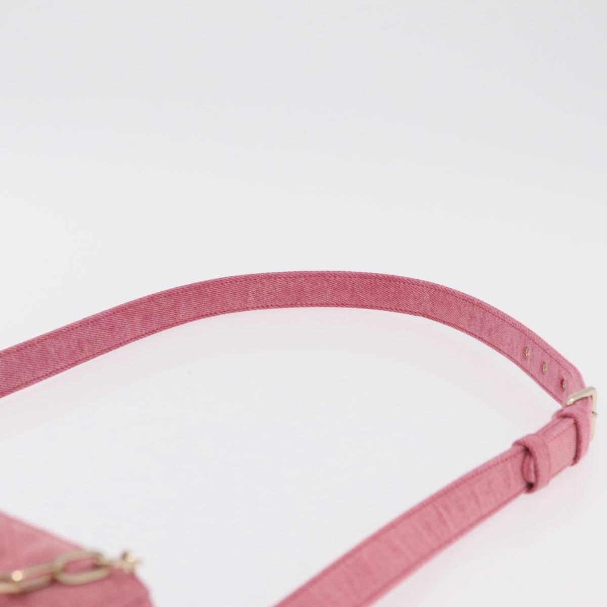 Christian Dior Macro Cannage Lady D Joy Satchel Denim 2way Pink Auth ka6565SAM