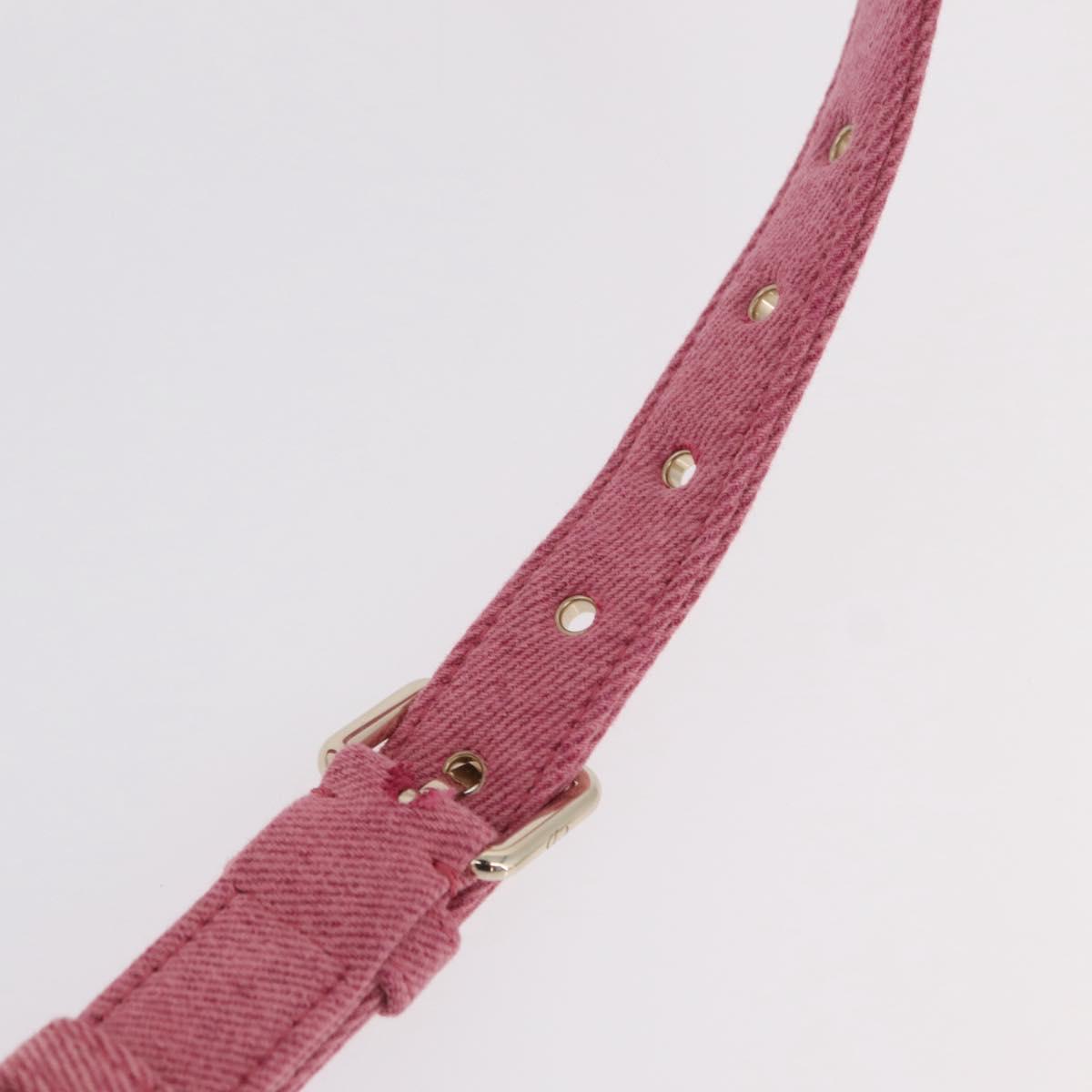 Christian Dior Macro Cannage Lady D Joy Satchel Denim 2way Pink Auth ka6565SAM