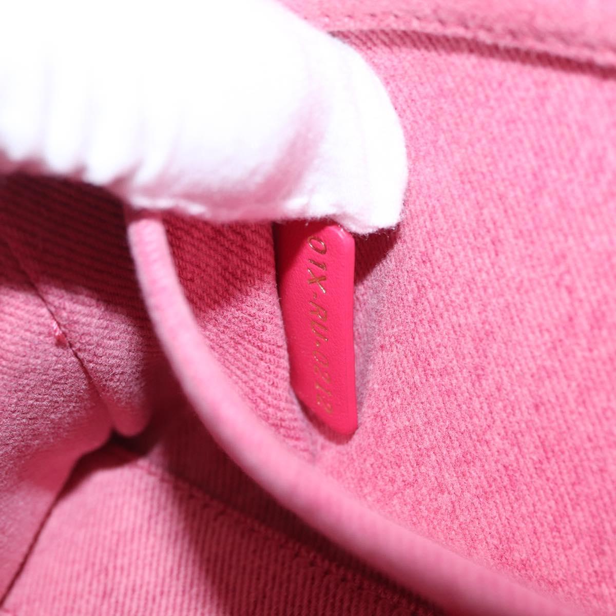 Christian Dior Macro Cannage Lady D Joy Satchel Denim 2way Pink Auth ka6565SAM