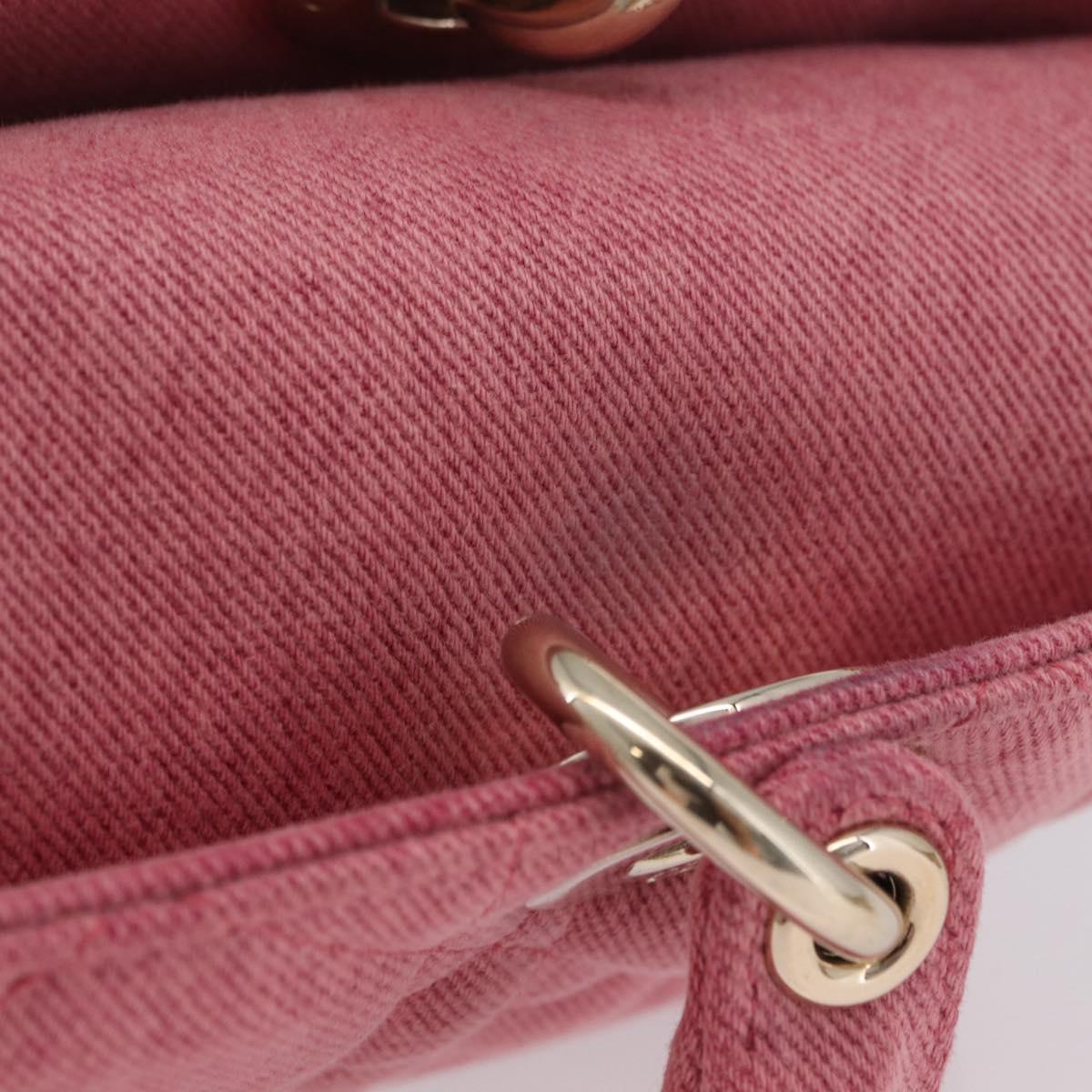 Christian Dior Macro Cannage Lady D Joy Satchel Denim 2way Pink Auth ka6565SAM
