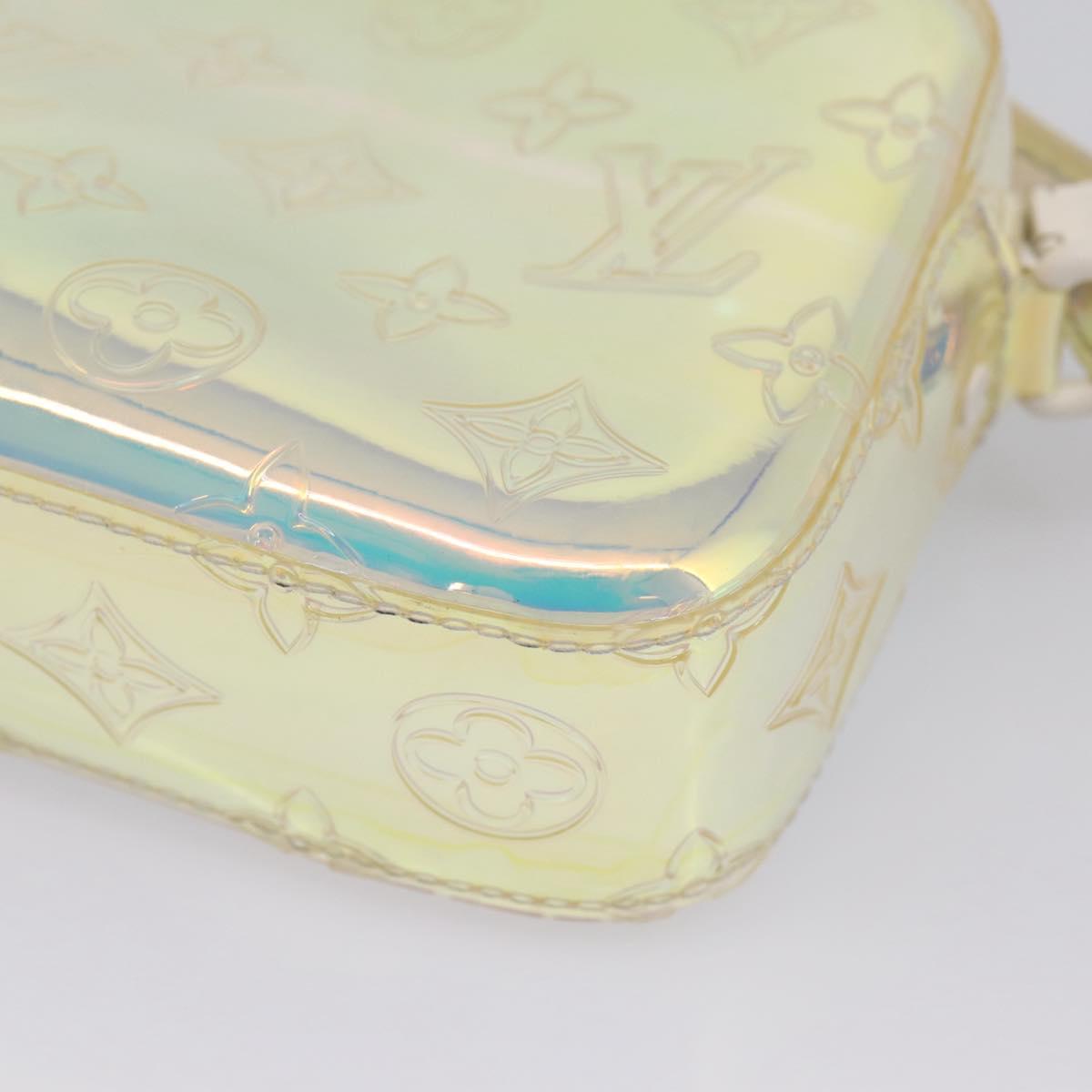 LOUIS VUITTON Monogram Prism Pochette Volga Bag Silver M55261 LV Auth ka6566V