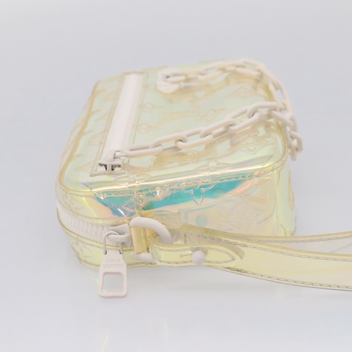 LOUIS VUITTON Monogram Prism Pochette Volga Bag Silver M55261 LV Auth ka6566V