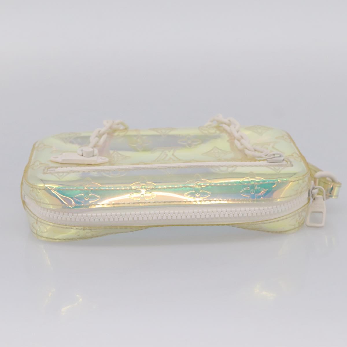 LOUIS VUITTON Monogram Prism Pochette Volga Bag Silver M55261 LV Auth ka6566V
