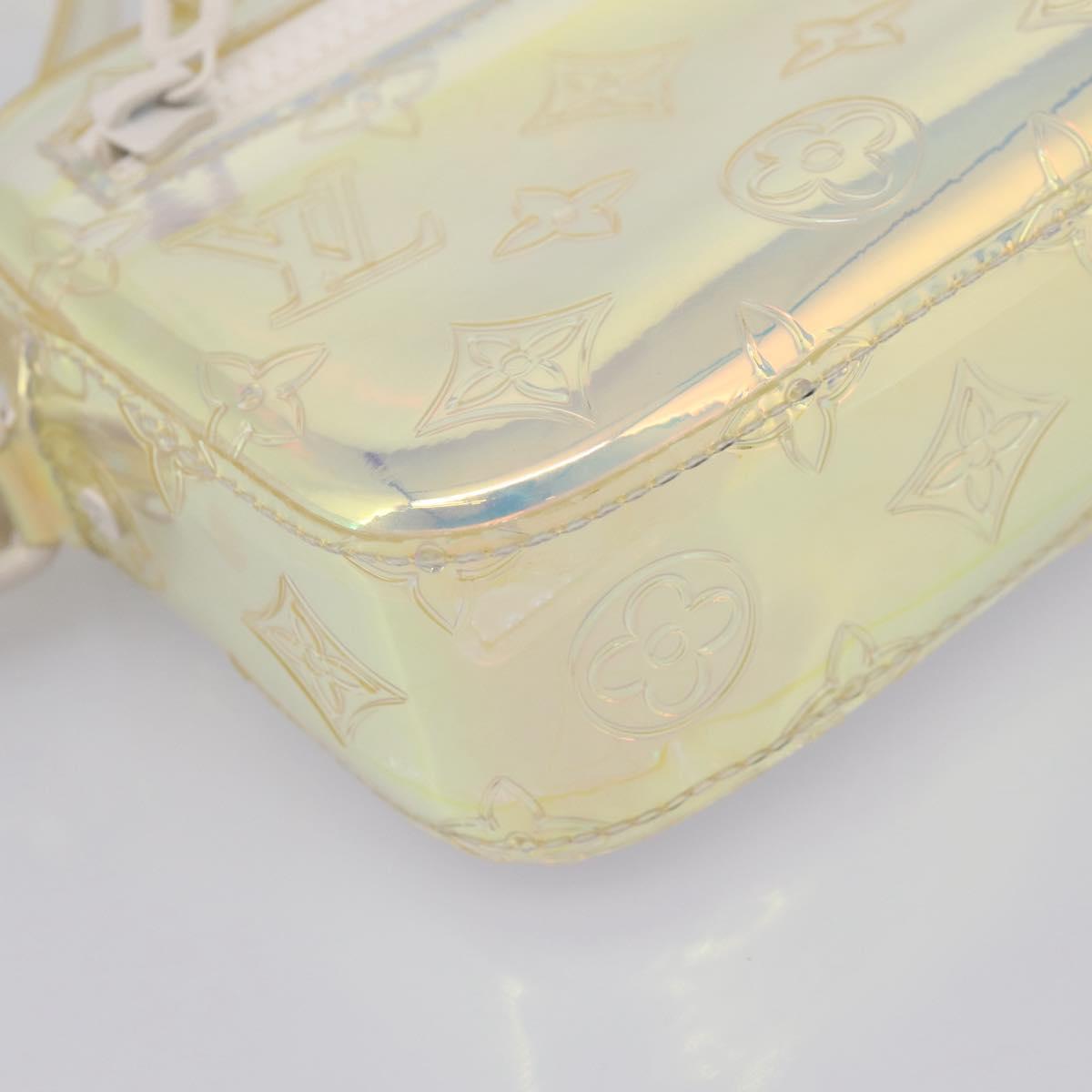LOUIS VUITTON Monogram Prism Pochette Volga Bag Silver M55261 LV Auth ka6566V