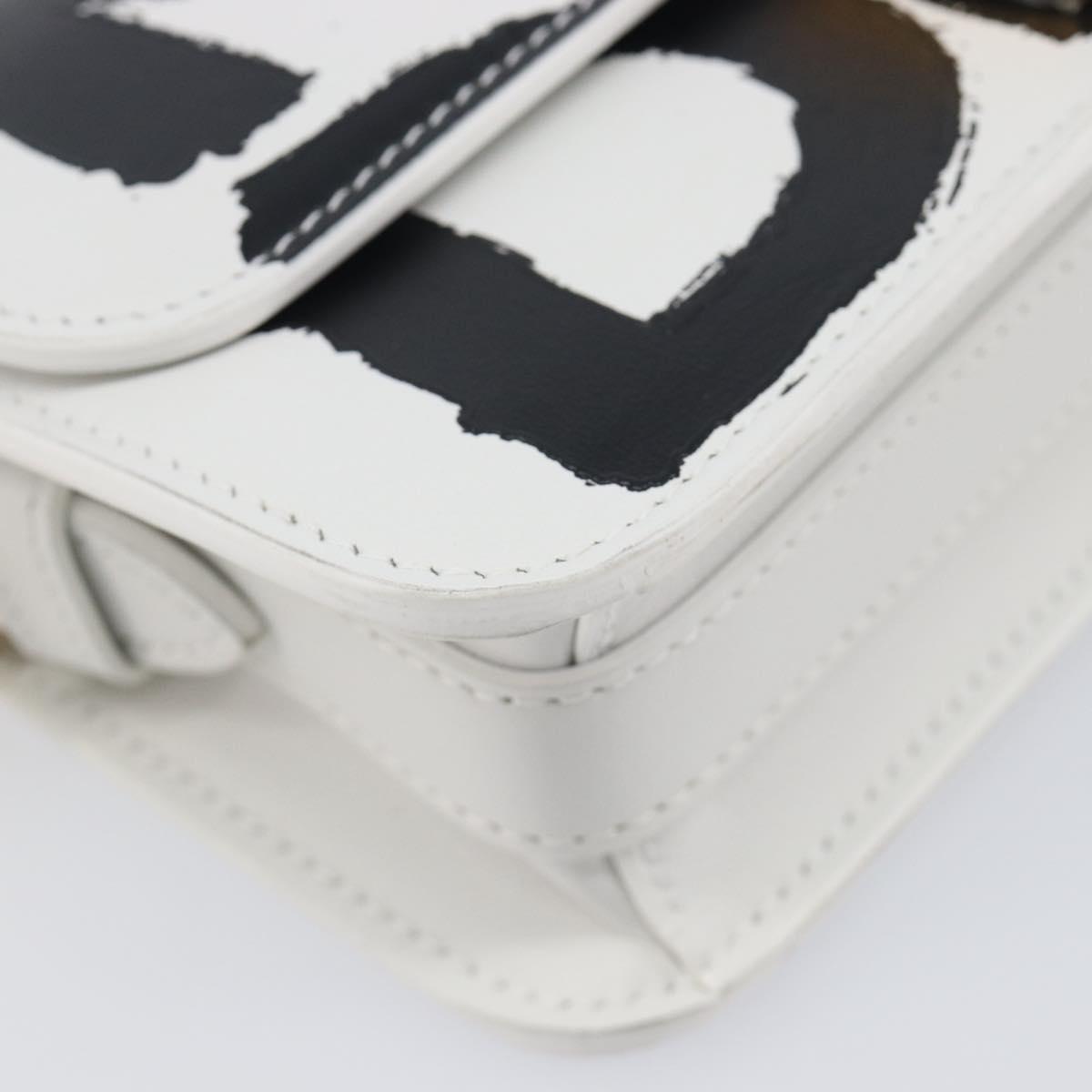 Christian Dior Miss Dior Shoulder Bag Leather White Gold Auth ka6568SAM