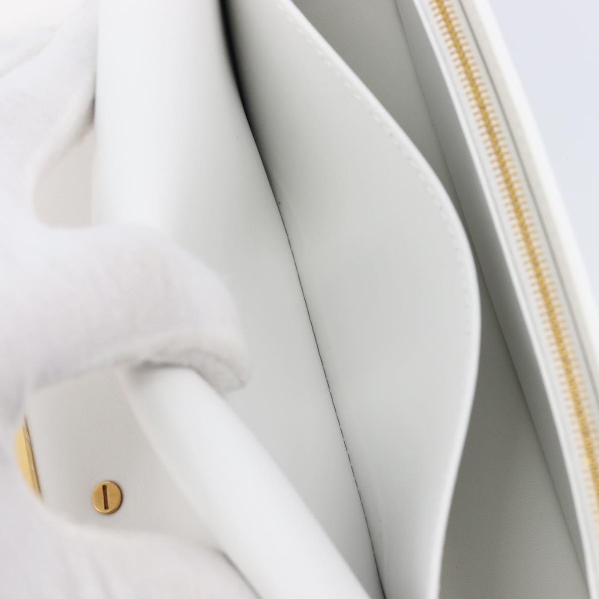 Christian Dior Miss Dior Shoulder Bag Leather White Gold Auth ka6568SAM