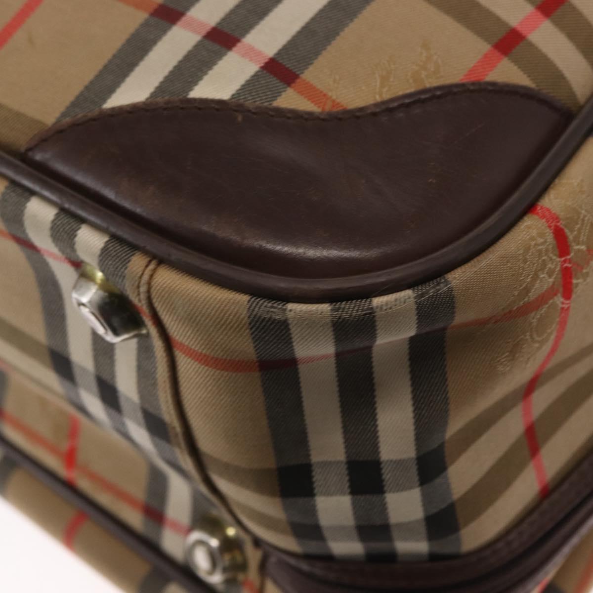Burberrys Nova Check Travel Bag Canvas 2way Beige Auth ka657