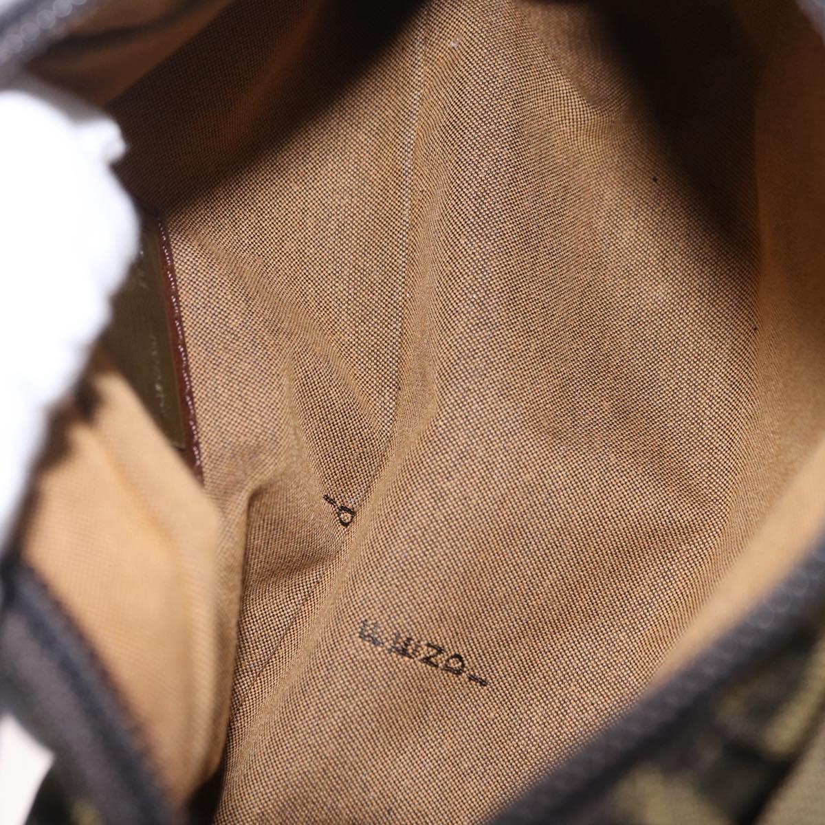 FENDI Zucca Canvas Waist bag Brown Black Auth ka6570A