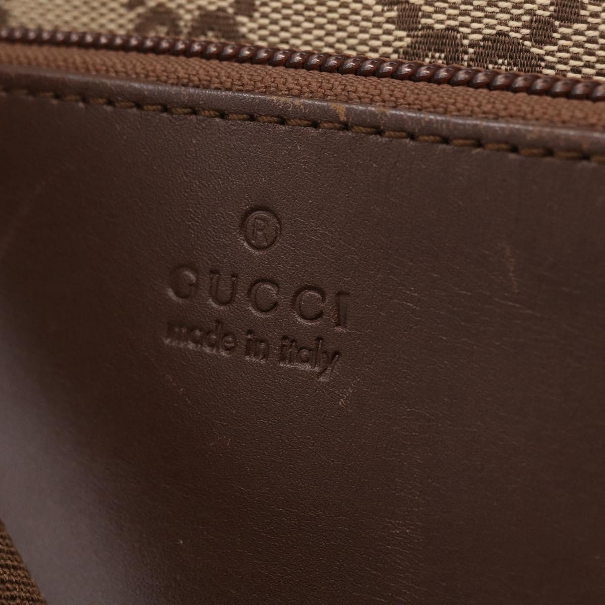 GUCCI GG Canvas Tote Bag Beige Silver 019 0401 Auth ka6572