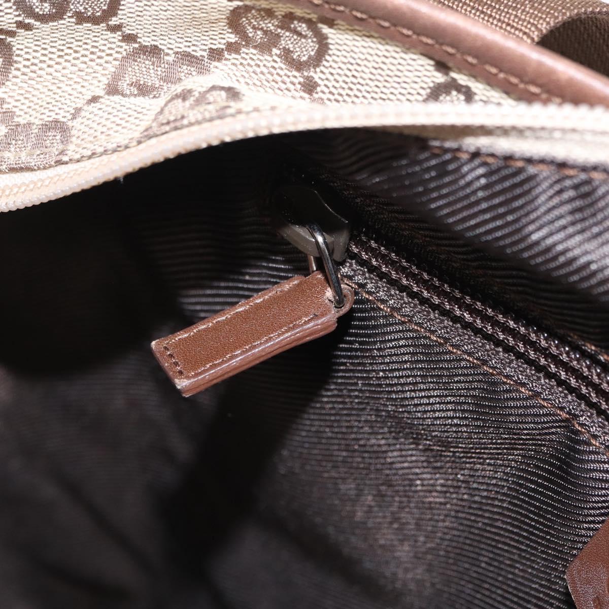 GUCCI GG Canvas Tote Bag Beige Silver 019 0401 Auth ka6572