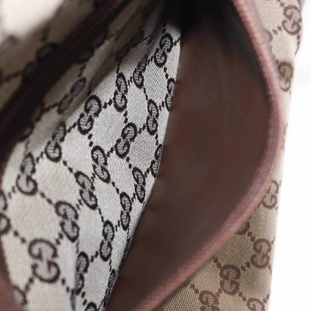 GUCCI GG Canvas Tote Bag Beige Silver 019 0401 Auth ka6572