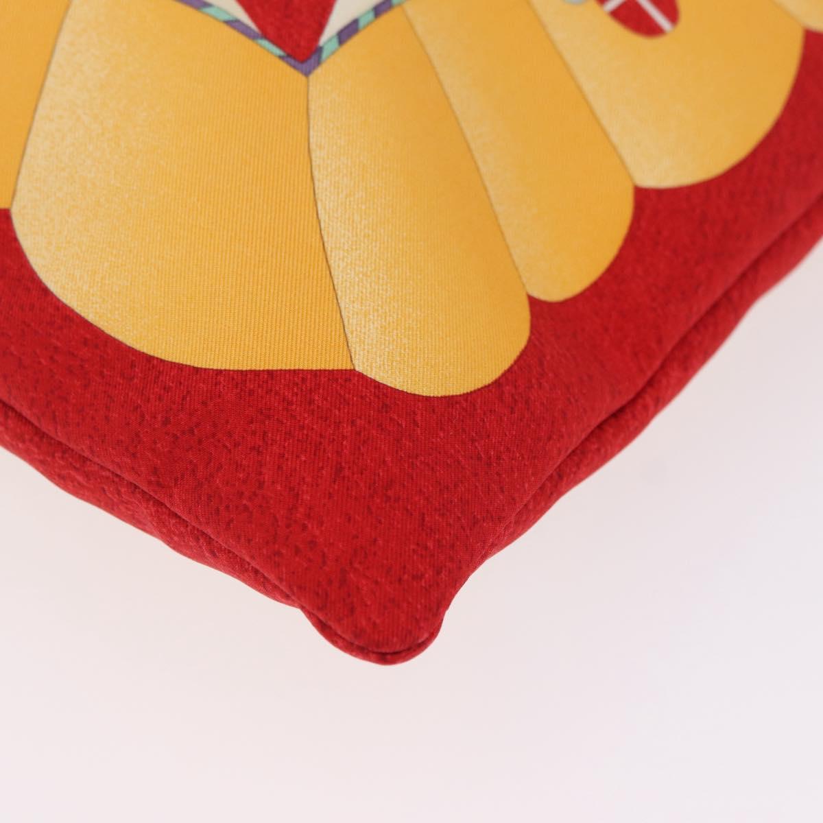 BVLGARI Girotondo Di Marionette Hand Bag Silk Red Auth ka6573