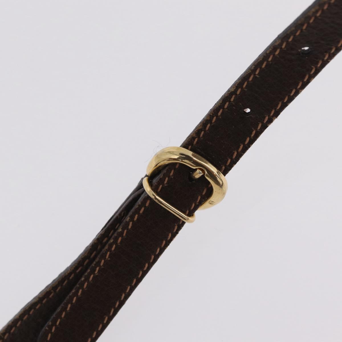GUCCI GG Supreme Web Sherry Line Bag PVC Beige Gold 001 123 6177 Auth ka6578
