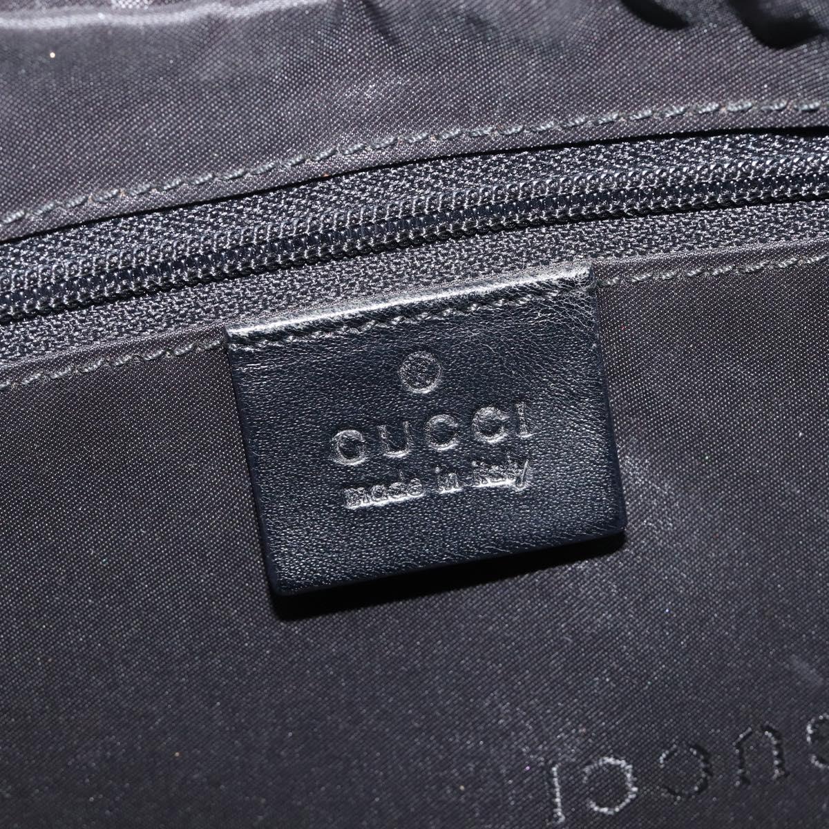 GUCCI GG Canvas Shoulder Bag Black Silver 001 3812 2123 Auth ka6584