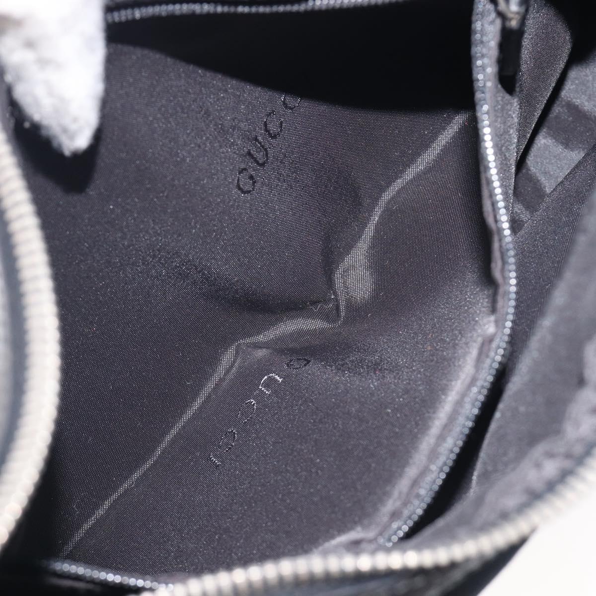 GUCCI GG Canvas Shoulder Bag Black Silver 001 3812 2123 Auth ka6584