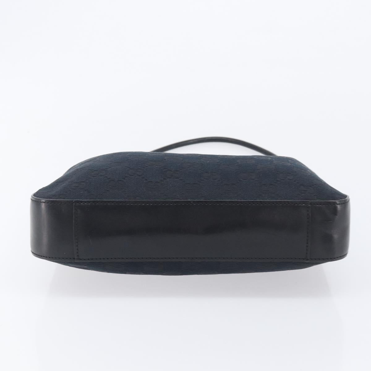 GUCCI GG Canvas Shoulder Bag Black Silver 001 3812 2123 Auth ka6584