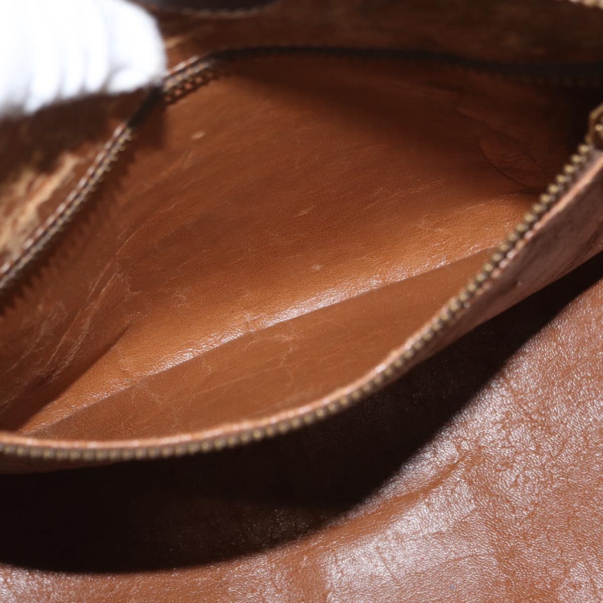 GUCCI GG Supreme Web Sherry Line Hand Bag PVC Beige Gold Auth ka659