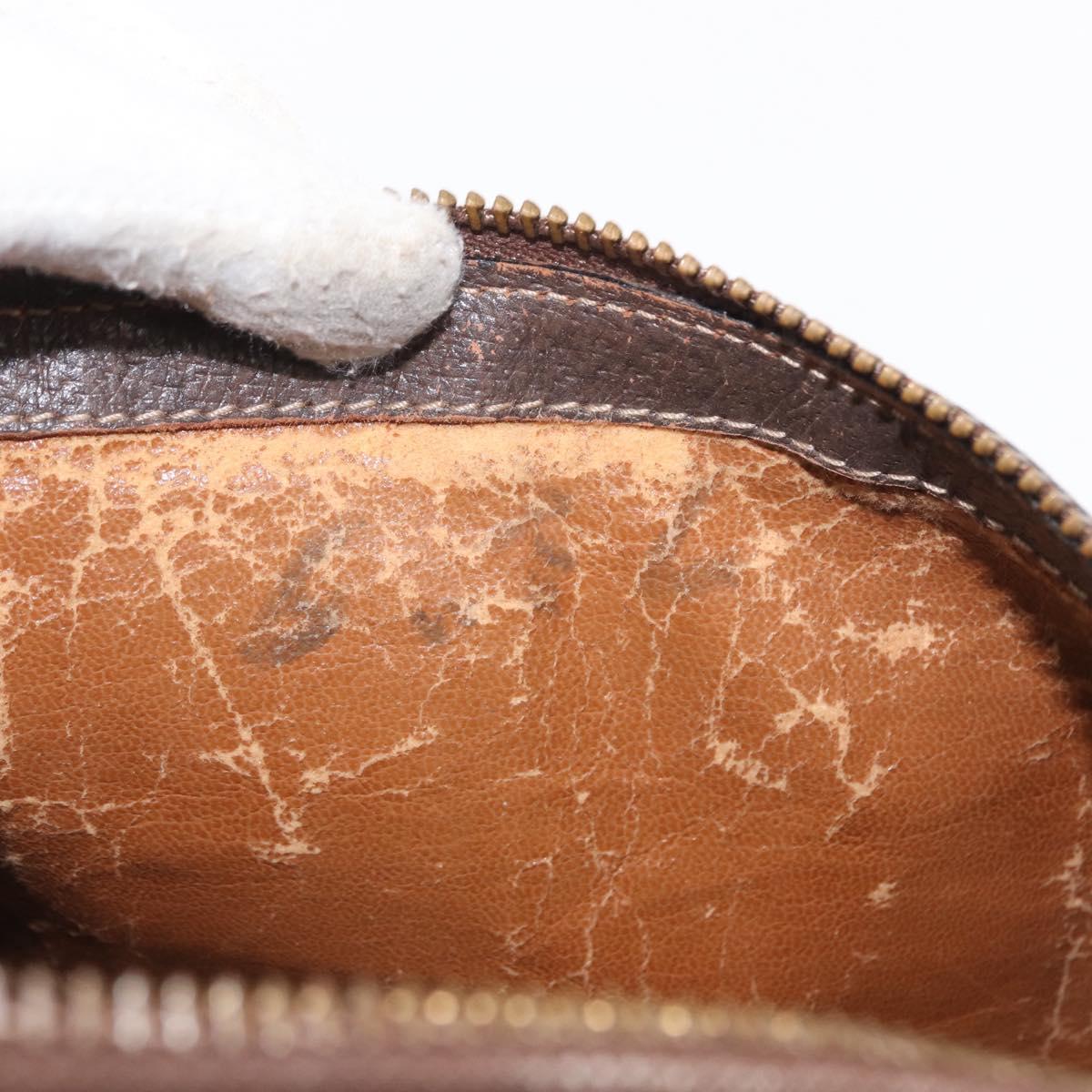 GUCCI GG Supreme Web Sherry Line Hand Bag PVC Beige Gold Auth ka659