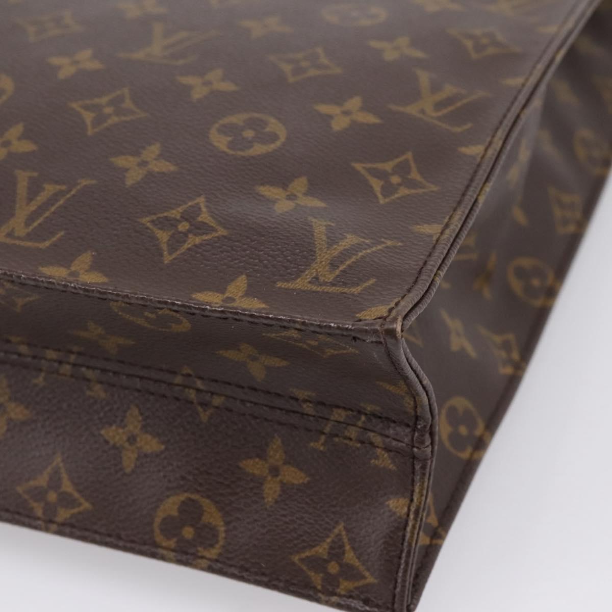LOUIS VUITTON Monogram Sac Plat Hand Bag M51140 LV Auth ka6593
