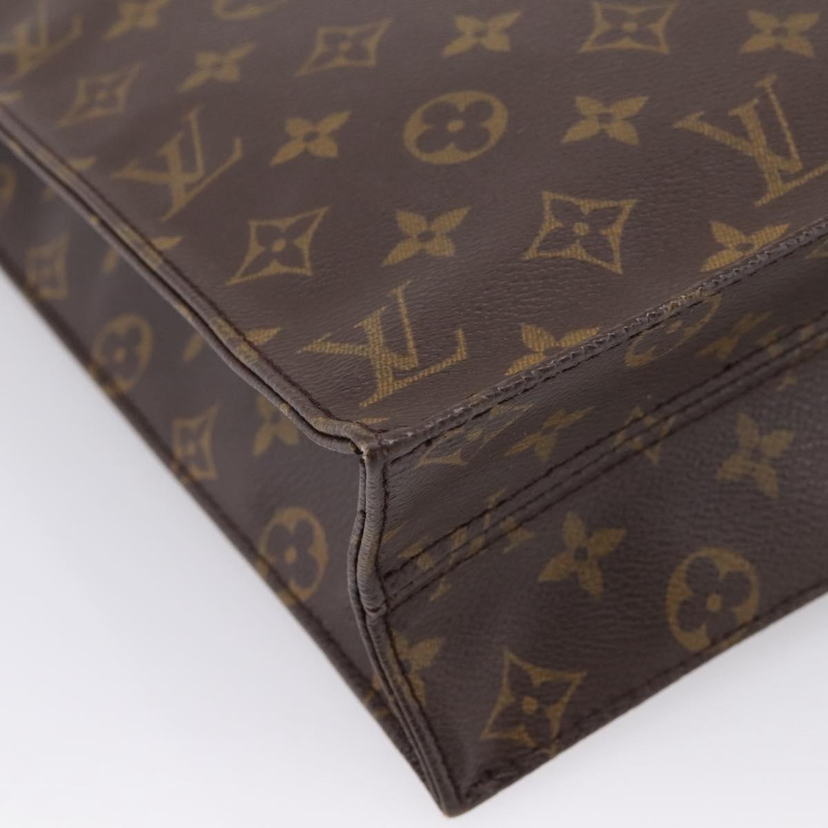 LOUIS VUITTON Monogram Sac Plat Hand Bag M51140 LV Auth ka6593