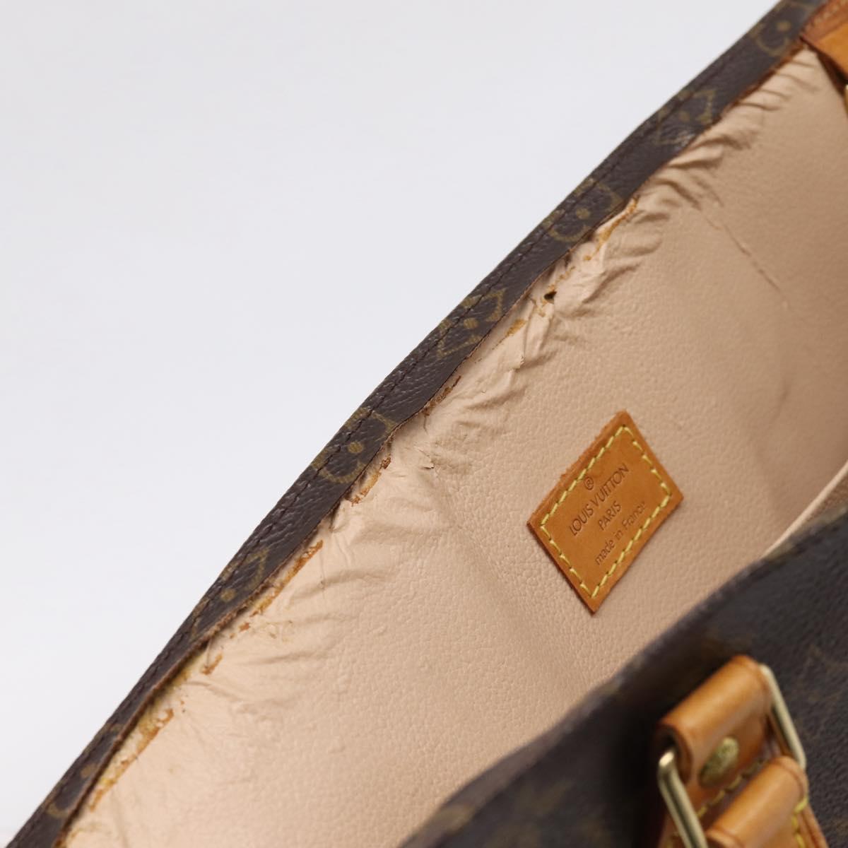 LOUIS VUITTON Monogram Sac Plat Hand Bag M51140 LV Auth ka6593