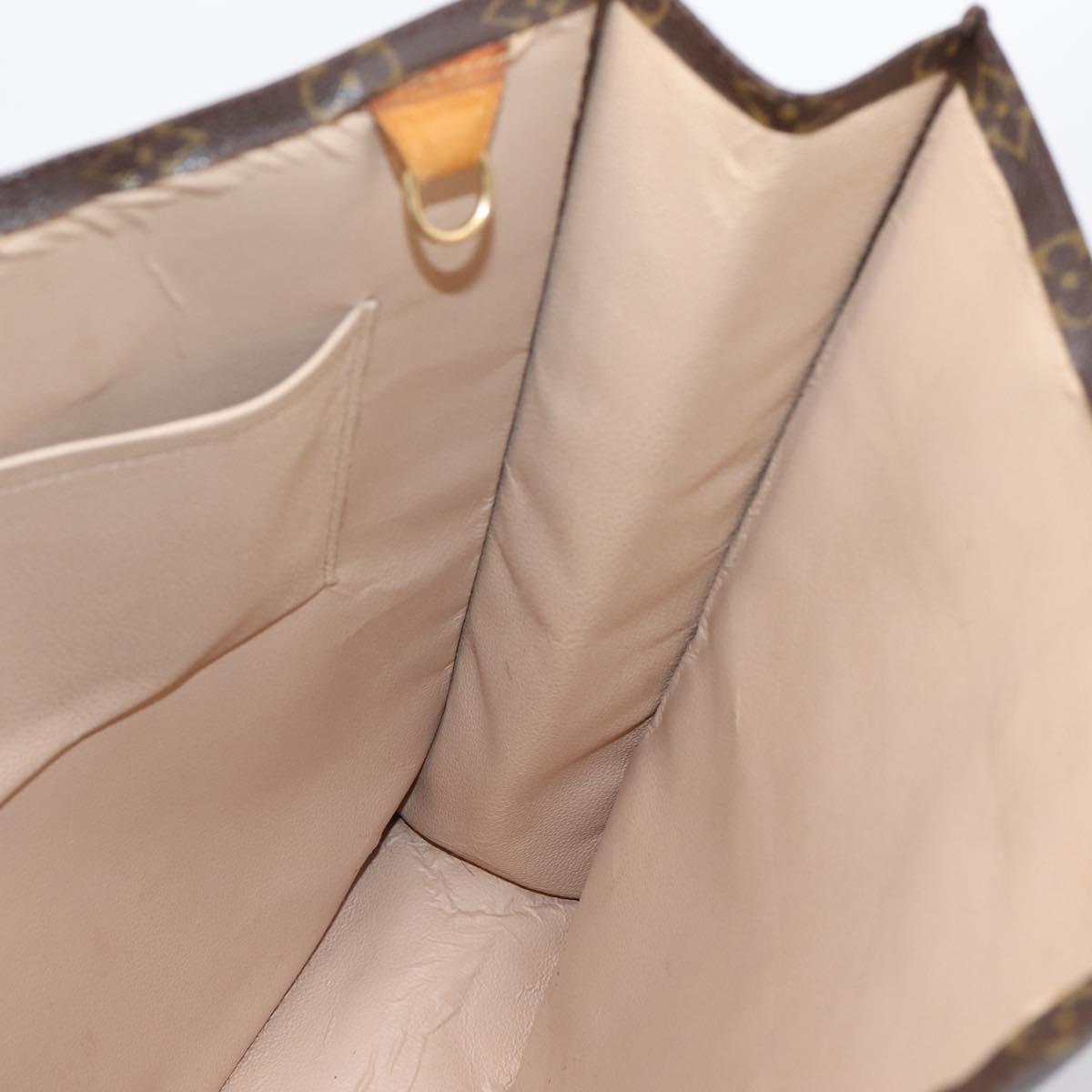 LOUIS VUITTON Monogram Sac Plat Hand Bag M51140 LV Auth ka6593