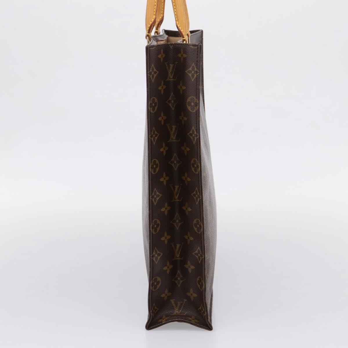LOUIS VUITTON Monogram Sac Plat Hand Bag M51140 LV Auth ka6593