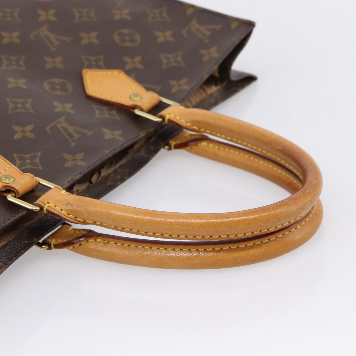 LOUIS VUITTON Monogram Sac Plat Hand Bag M51140 LV Auth ka6593