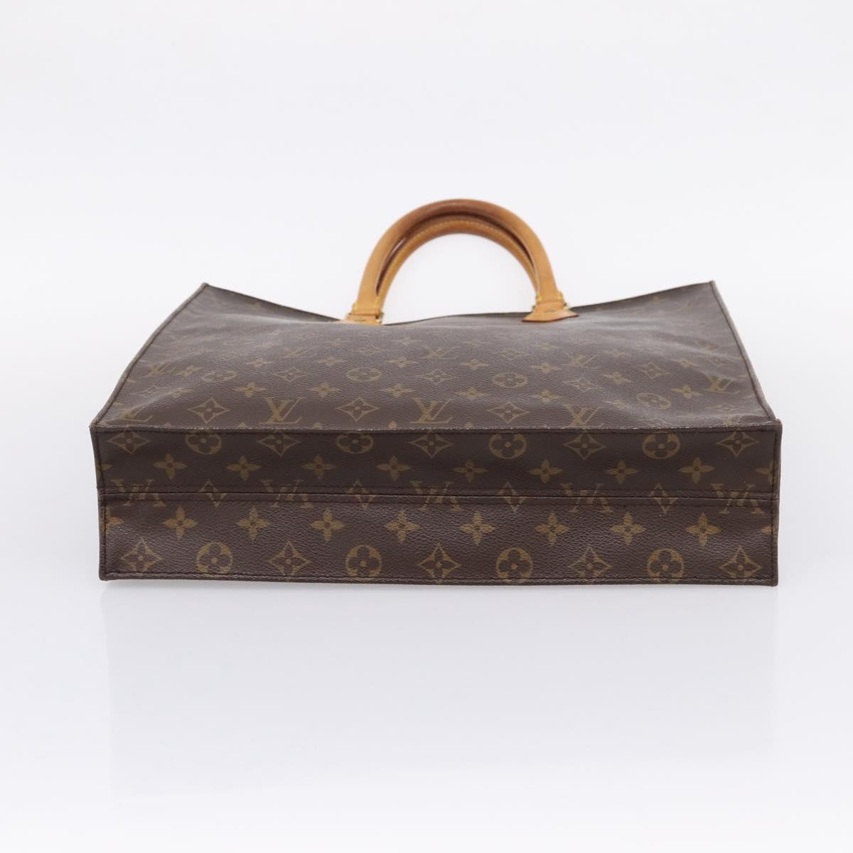LOUIS VUITTON Monogram Sac Plat Hand Bag M51140 LV Auth ka6593
