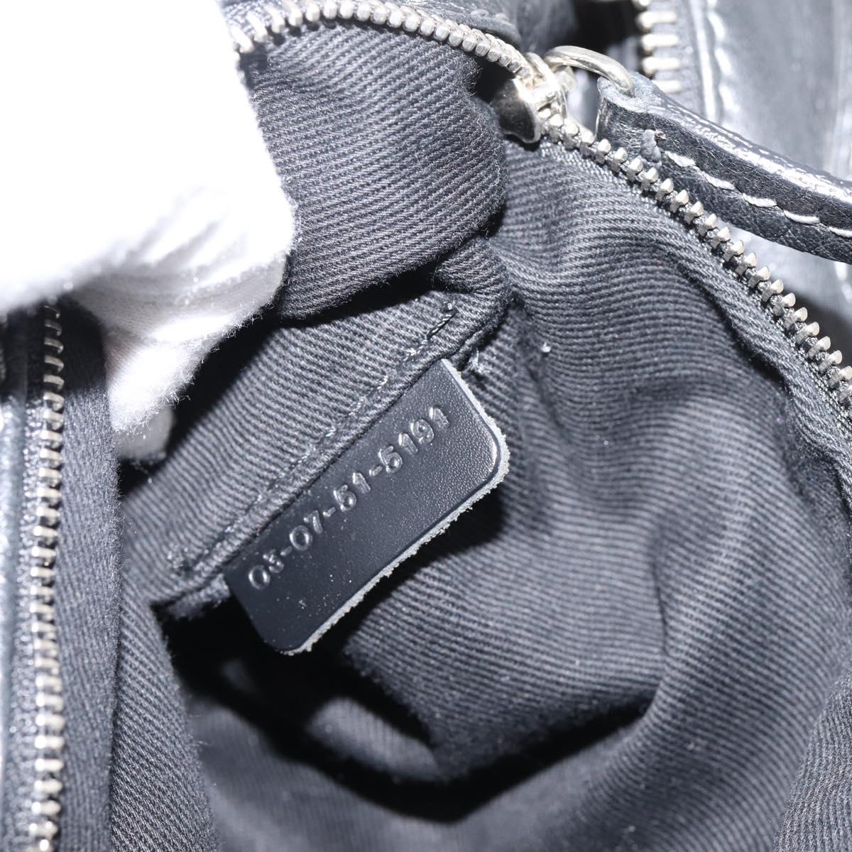 Chloe Paddington Hand Bag Leather Black Gold Auth ka6597V