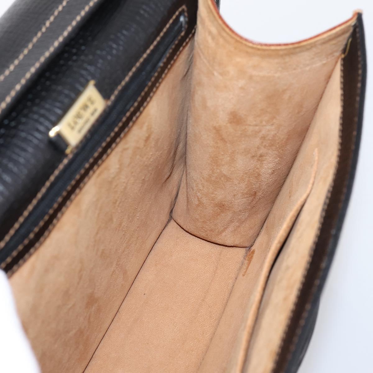 LOEWE Barcelona Hand Bag Leather 2way Black Auth ka6598V