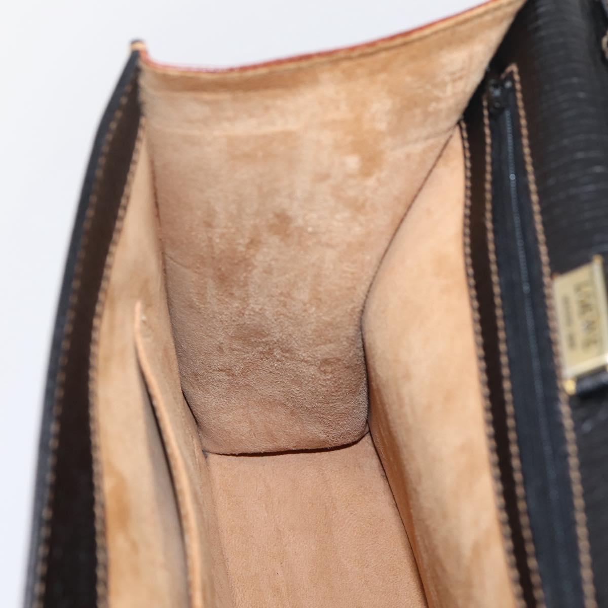 LOEWE Barcelona Hand Bag Leather 2way Black Auth ka6598V