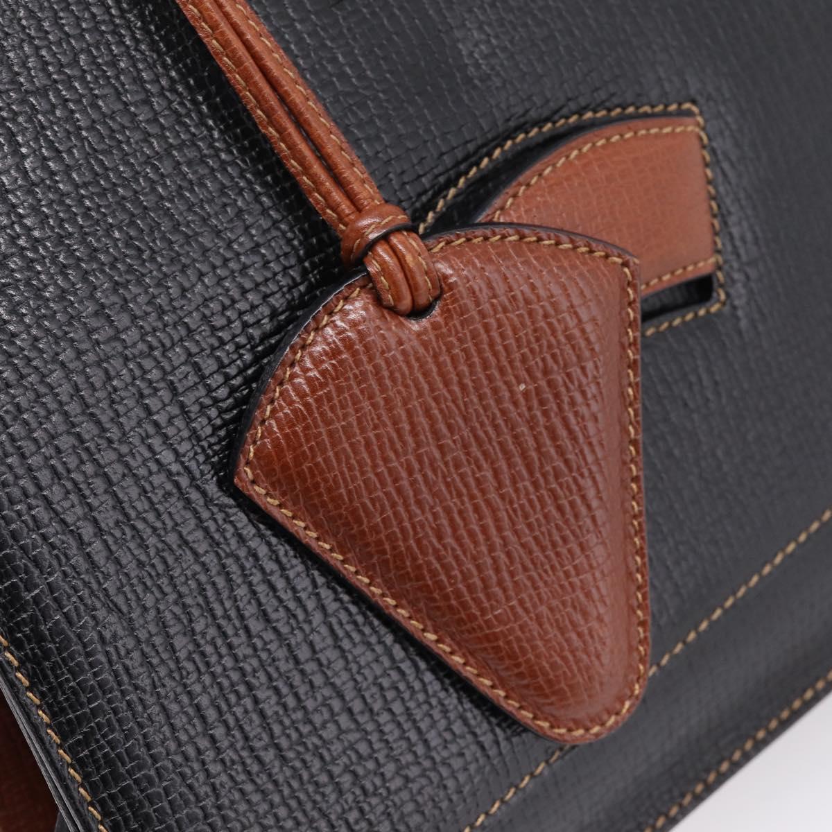 LOEWE Barcelona Hand Bag Leather 2way Black Auth ka6598V
