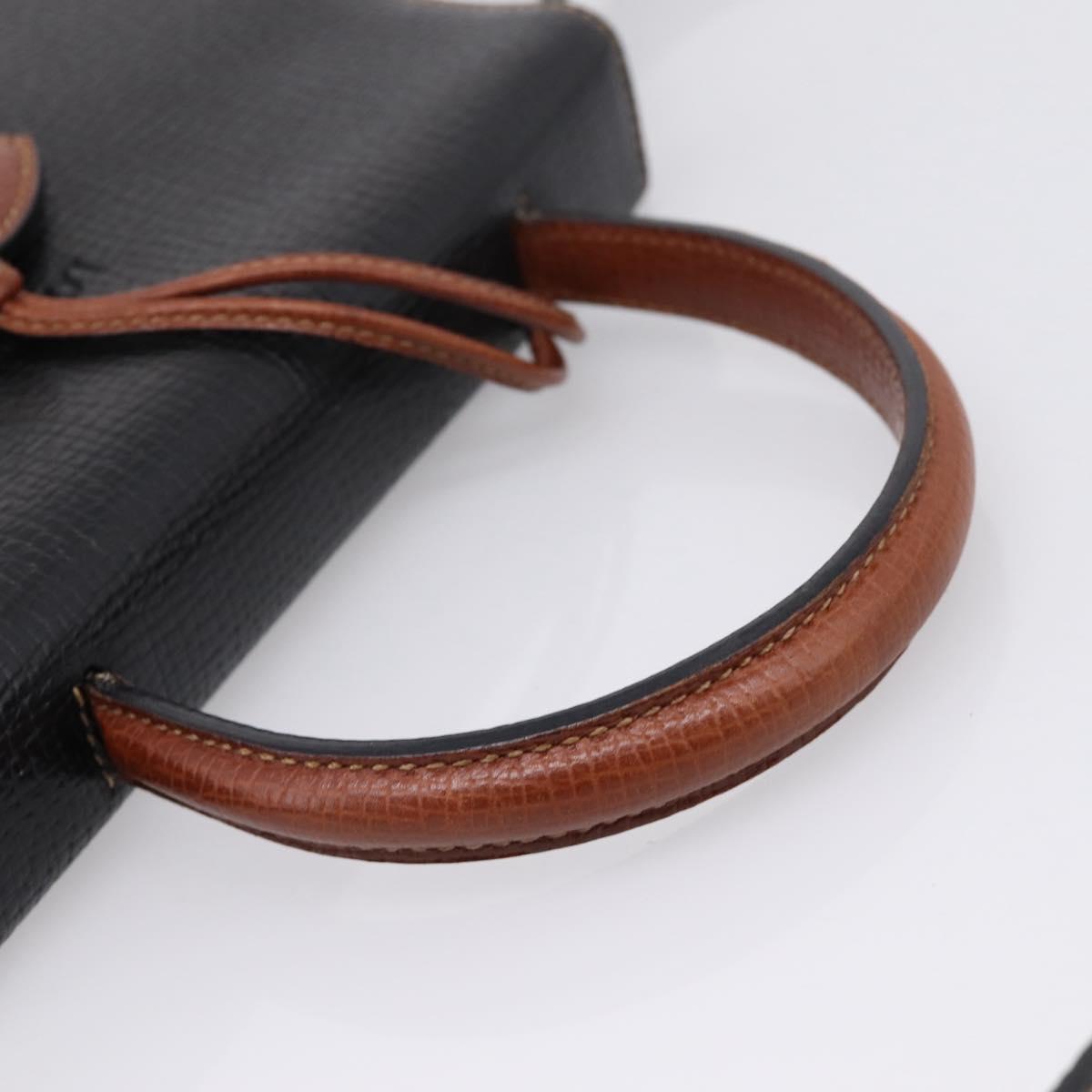 LOEWE Barcelona Hand Bag Leather 2way Black Auth ka6598V