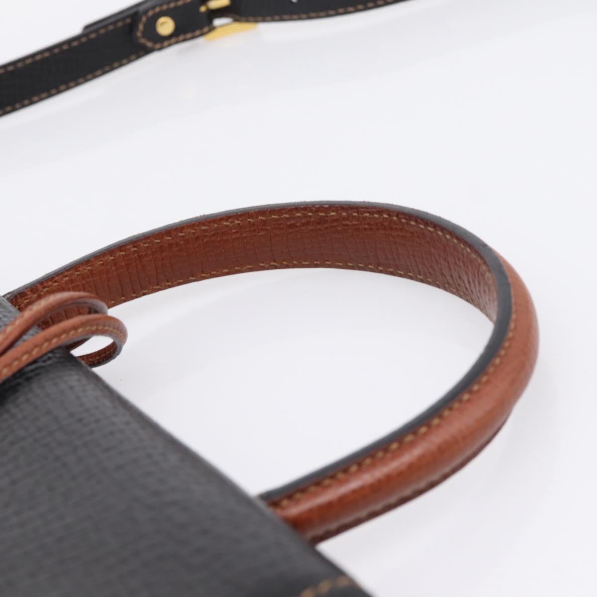 LOEWE Barcelona Hand Bag Leather 2way Black Auth ka6598V